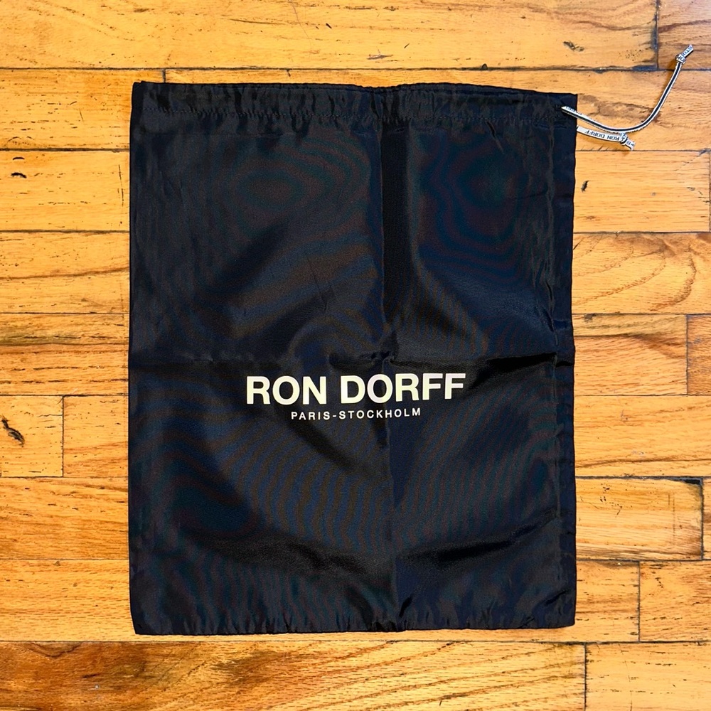 Ron Dorff Black Drawstring dust Bag NWOT